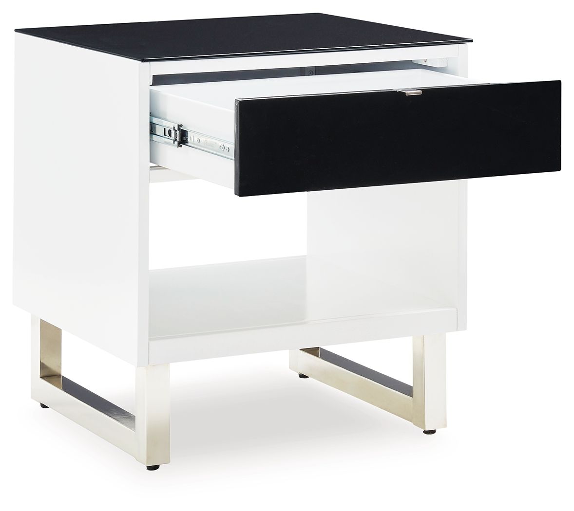 Gardoni - Rectangular End Table - White / Black by Ashley – view 3