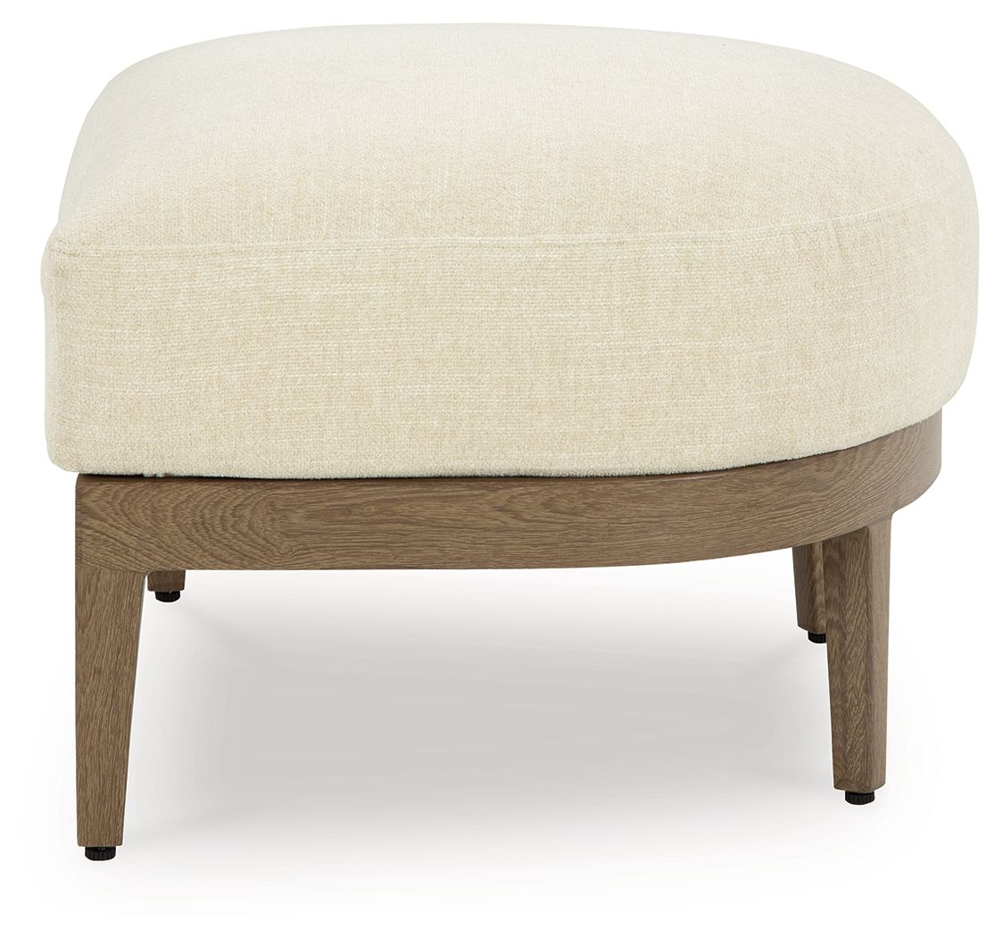 Serene Bay - Ottoman With Cushion - Dark Brown / White by Ashley – view 2