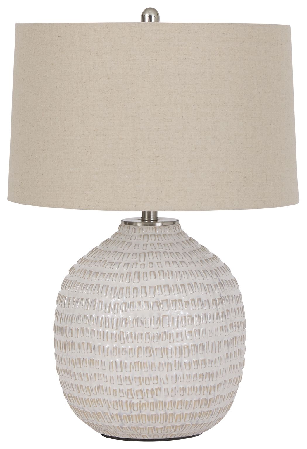 Jamon - Ceramic Table Lamp  - Beige by Ashley – Table Lamps
