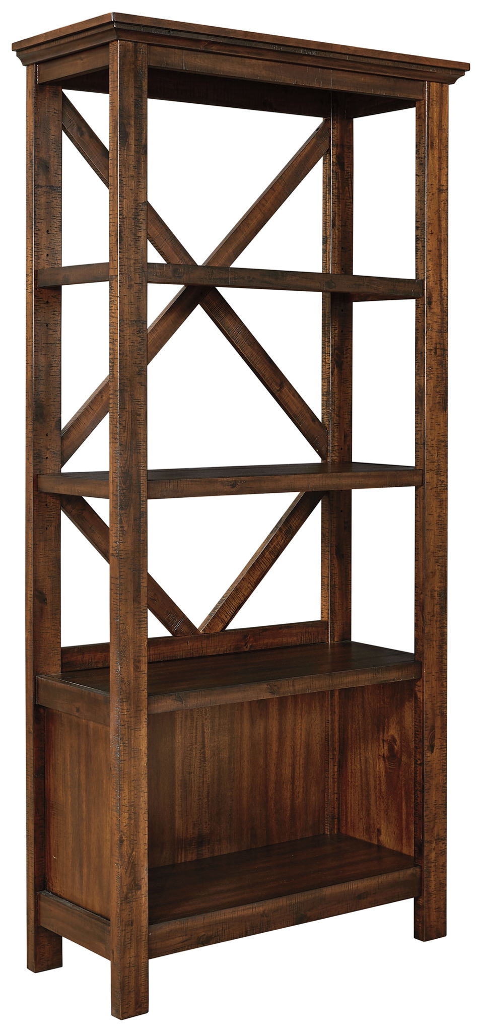 Baldridge - Large Bookcase - Rustic Brown by Ashley – view 3