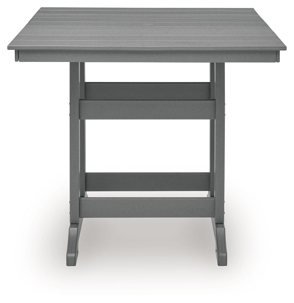 Sanctuary Beach - Square Counter Table With Umbrella Option - Dark Gray by Ashley – view 2