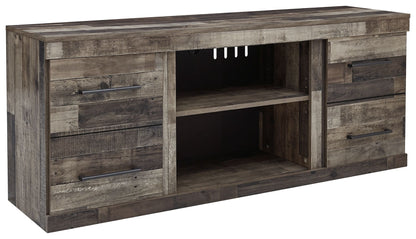 Derekson - LG TV Stand With Fireplace Option - Multi Gray by Ashley – TV Stands