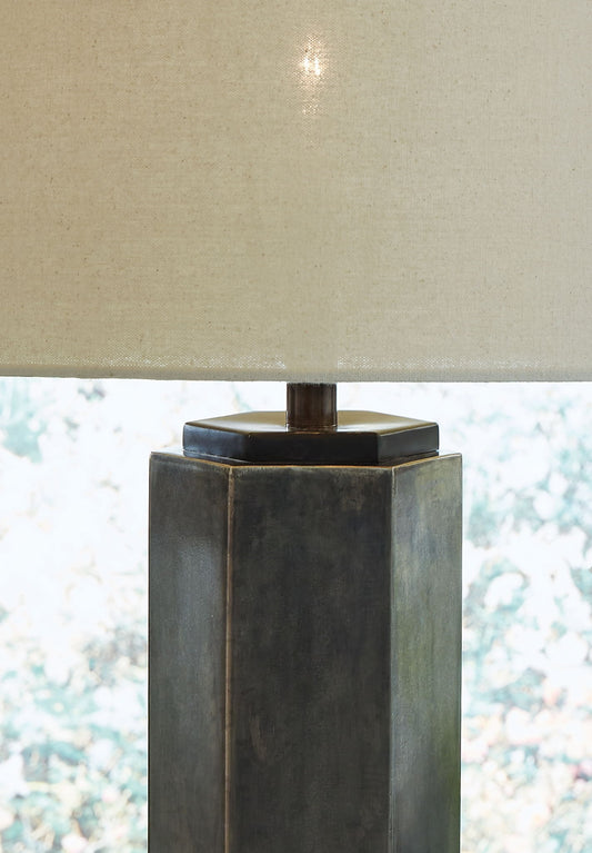 Dirkton - Metal Table Lamp  - Antique Pewter Finish by Ashley – view 2