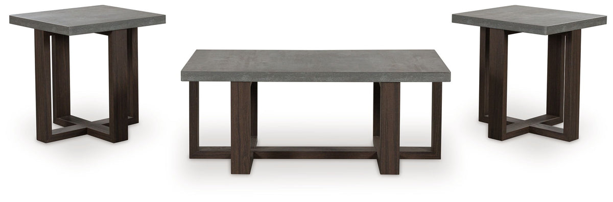 Dynnford - Occasional Table Set (Set of 3) - Gray / Brown by Ashley – view 3