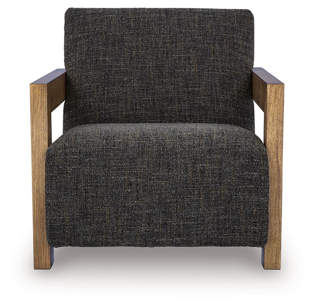 Dorney - Accent Chair - Charcoal / Brown by Ashley – view 2
