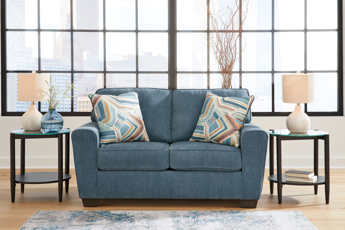 Cashton - Loveseat - Blue by Ashley – view 2