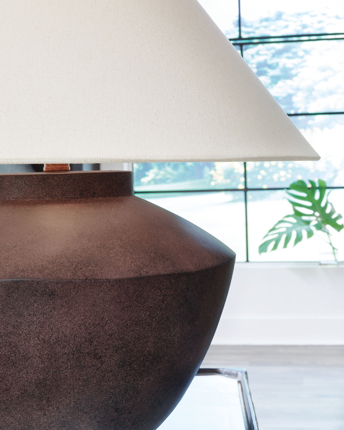 Honsworth - Poly Table Lamp - Antique Brown by Ashley – view 2