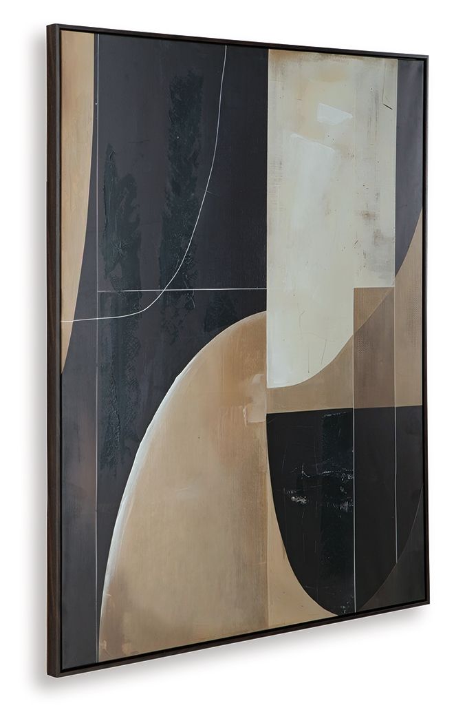 Ewanford - Wall Art - Black / Brown / Tan by Ashley – view 2