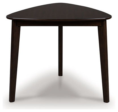 Shorbyn - Triangle Dining Room Table - Merlot by Ashley – view 2