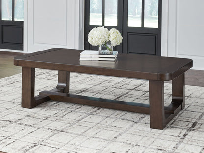 Breckington - Rectangular Cocktail Table - Dark Brown by Ashley – view 2