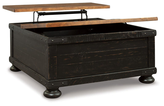 Valebeck - Lift Top Cocktail Table - Black / Brown by Ashley – Cocktail Tables