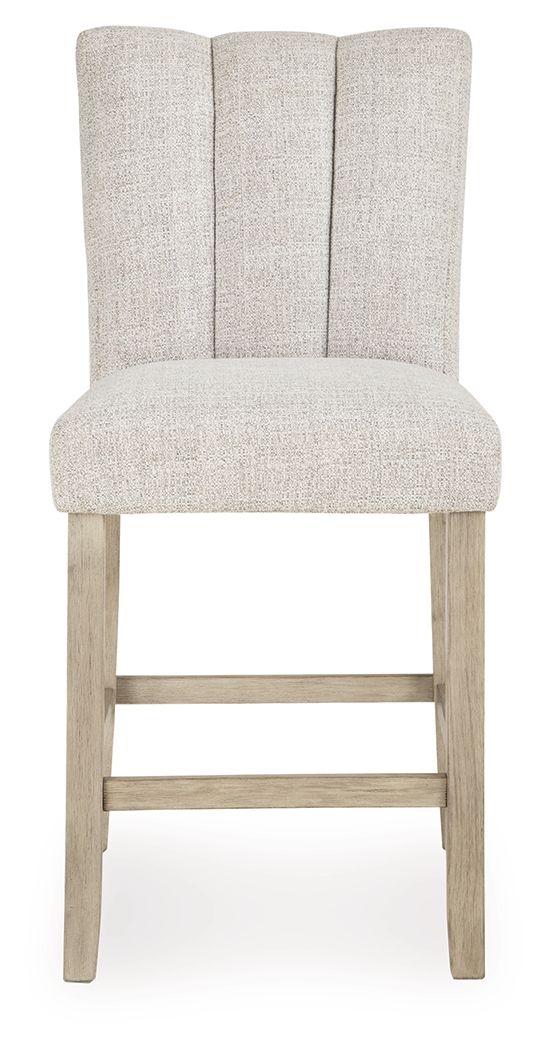 Larawyn - Upholstered Barstool (Set of 2) - Bisque by Ashley – view 2