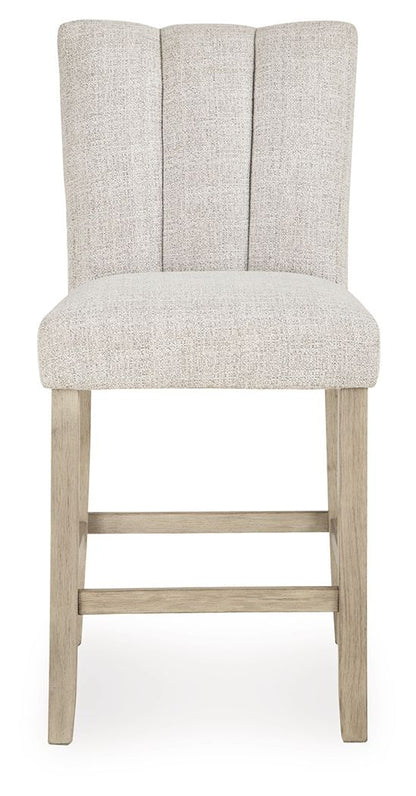 Larawyn - Upholstered Barstool (Set of 2) - Bisque by Ashley – view 2