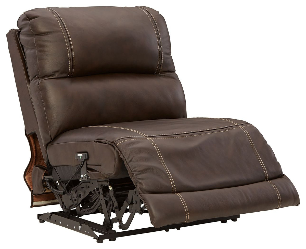 Dunleith - 9-Piece Power Reclining Sectional - Chocolate by Ashley – view 2