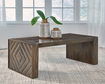 Dreggan - Rectangular Cocktail Table - Brown by Ashley – view 2