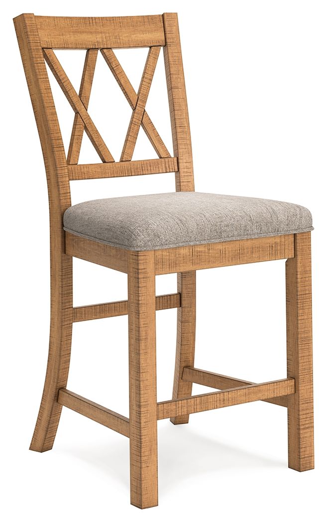 Havonplane - Upholstered Barstool (Set of 2) - Brown by Ashley – view 2