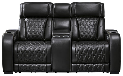 Boyington - Power Reclining Loveseat With Console/Adj Hdrst by Ashley – view 2