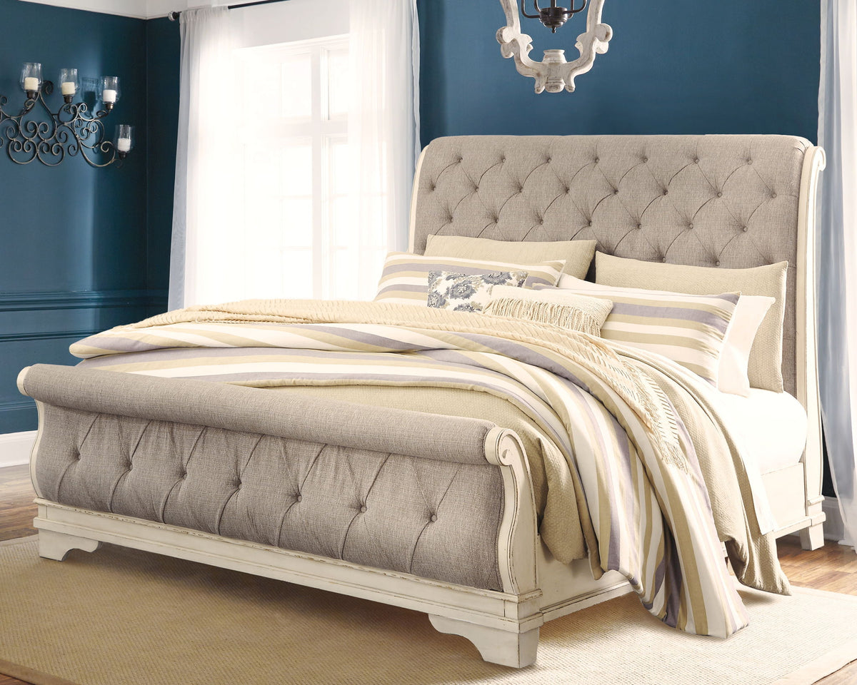 Realyn - Upholstered Sleigh Bed by Ashley – view 2