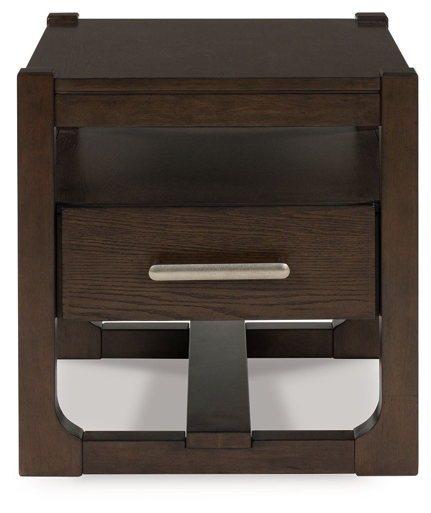 Breckington - Square End Table - Dark Brown by Ashley – view 2