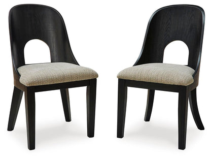 Rowanbeck - Dining Upholstered Side Chair (Set of 2) - Gray / Black by Ashley – Chair Sets