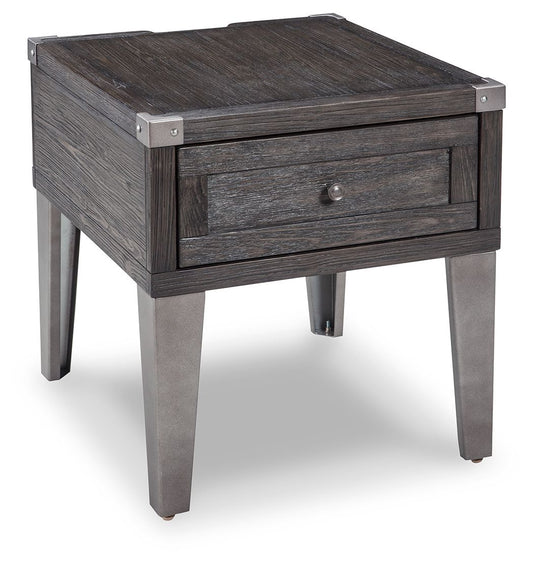 Todoe - Rectangular End Table - Dark Gray by Ashley – End Tables