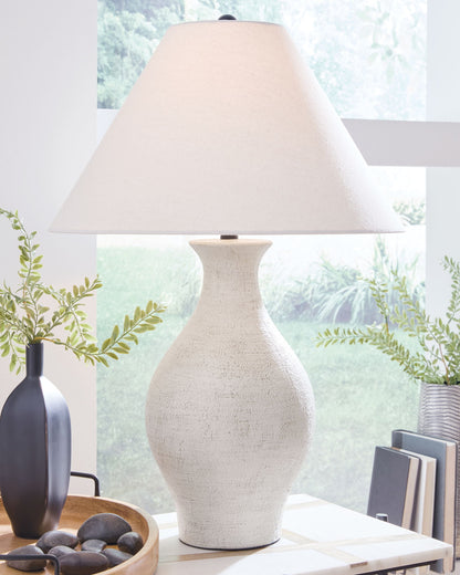 Ashbend - Ceramic Table Lamp - Antique White by Ashley – view 3