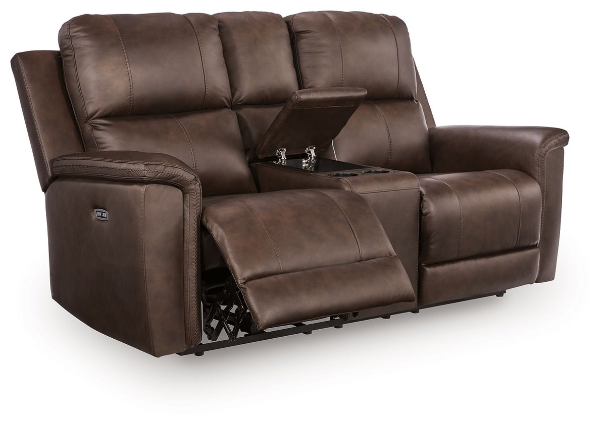 Bleckley - Power Reclining Loveseat With Console / Adjustable Headrest by Ashley – view 3