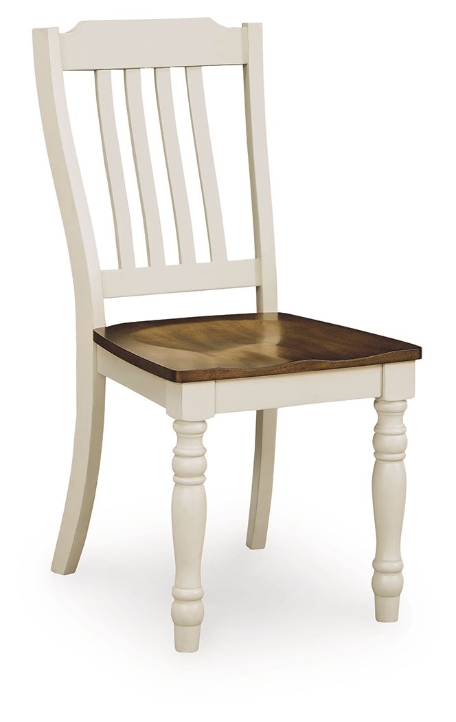 Wirloni - Dining Room Side Chair (Set of 2) - Antique White / Brown by Ashley – view 2