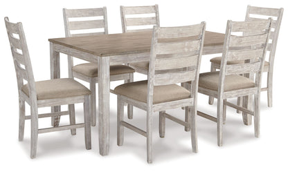 Skempton - Dining Room Table Set (Set of 7) - White by Ashley – 7 Piece Dining Room Sets
