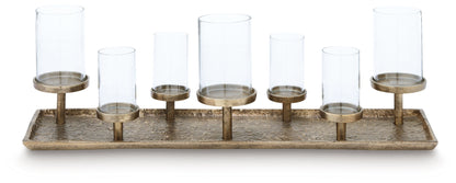 Wallmond - Candle Holder - Antique Brass Finish by Ashley – view 3