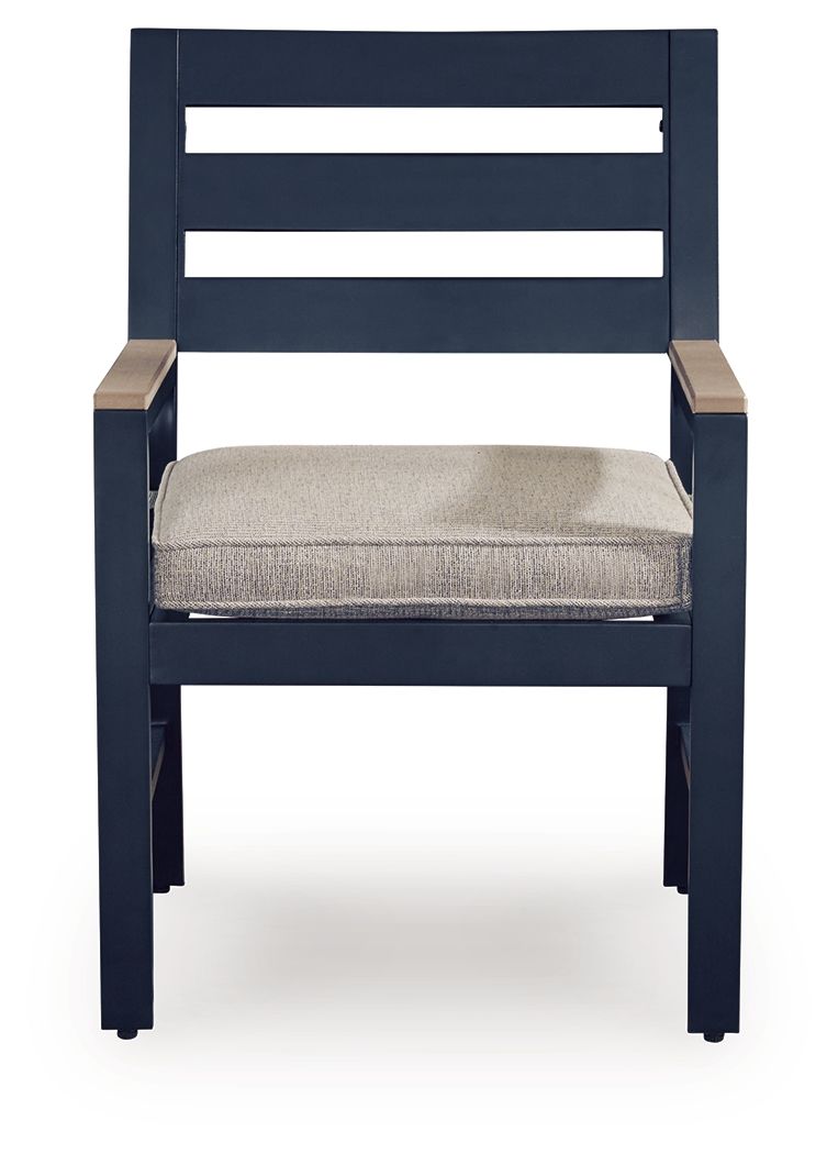East Beach - Arm Chair With Cushion (Set of 2) - Blue by Ashley – view 2