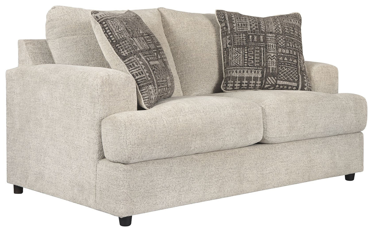 Soletren - Loveseat - Stone by Ashley – Stationary Loveseats