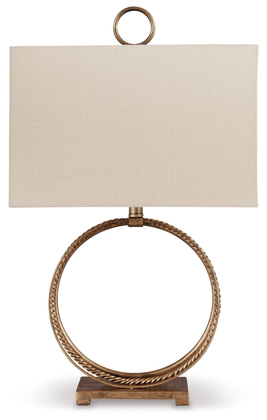 Mahala - Metal Table Lamp  - Antique Gold Finish by Ashley – Table Lamps
