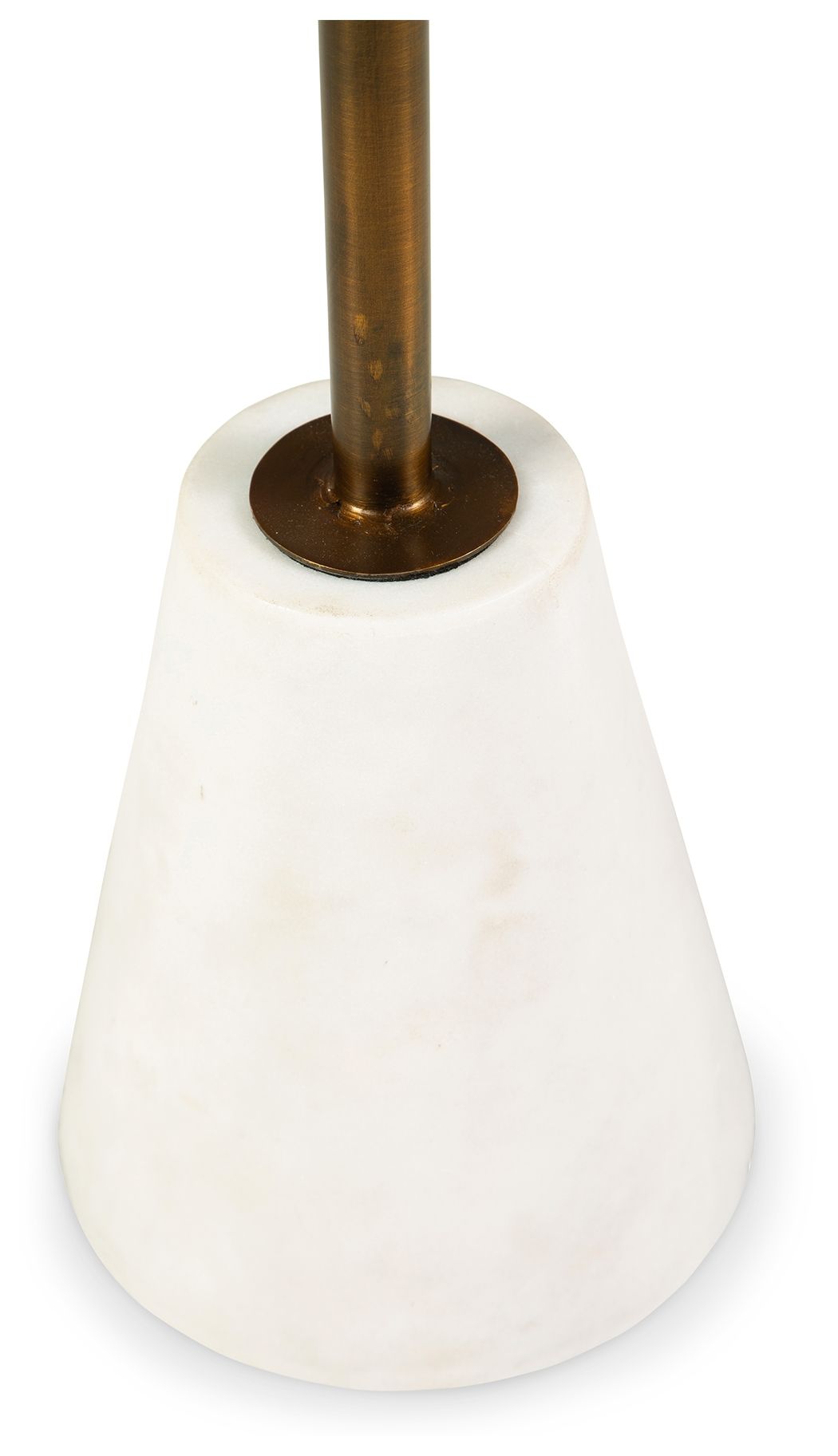 Caramont - Accent Table with White Base - Black / White / Gold Finish by Ashley – view 2