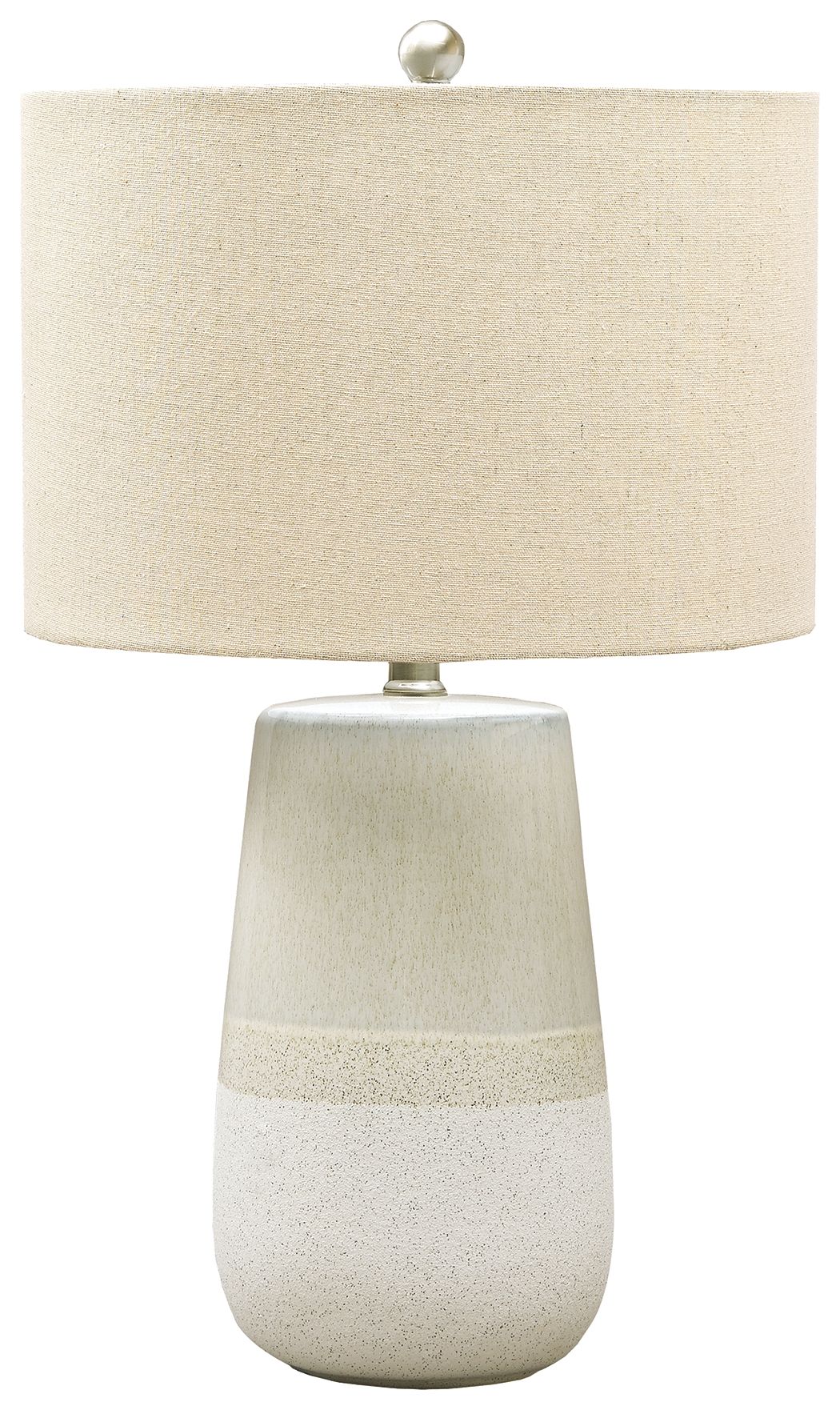 Shavon - Ceramic Table Lamp  - Beige / White by Ashley – Table Lamps