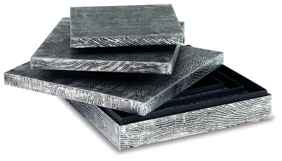 Keldy - Box Set (Set of 3) - Antique Pewter Finish by Ashley – view 2