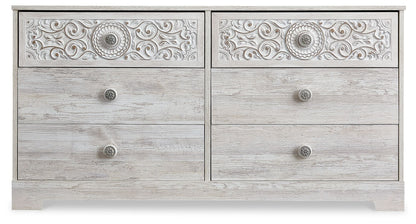 Paxberry - Six Drawer Dresser - Weatherworn - Whitewash by Ashley – view 2