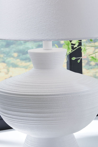 Harelwood - Poly Table Lamp - White by Ashley – view 2