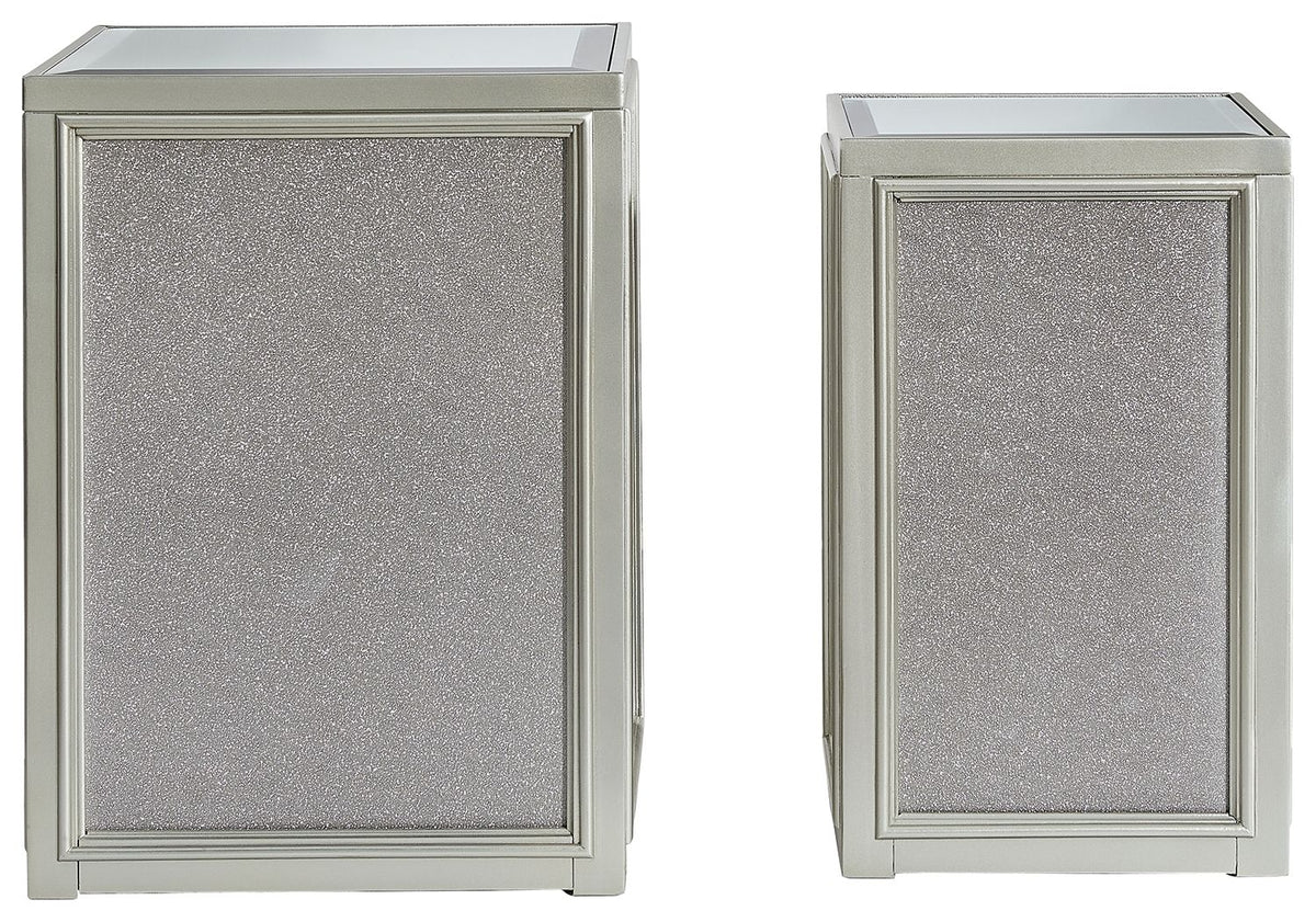 Traleena - Nesting End Tables (Set of 2) - Silver Finish by Ashley – view 2