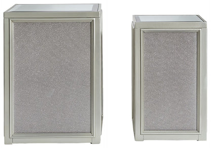 Traleena - Nesting End Tables (Set of 2) - Silver Finish by Ashley – view 2