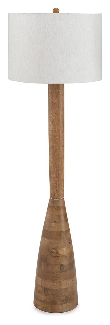 Ailsa - Wood Floor Lamp - Natural Brown by Ashley – Floor Lamps