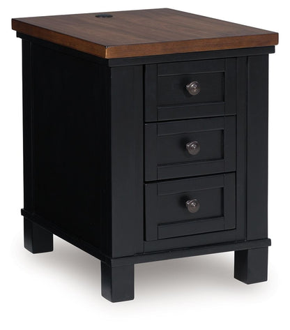Wildenauer - Chair Side End Table - Brown / Black by Ashley – Chair Side Tables