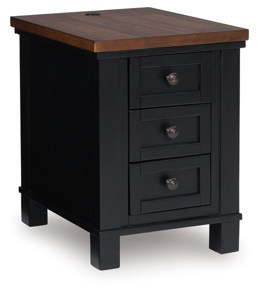 Wildenauer - Chair Side End Table - Brown / Black by Ashley – Chair Side Tables