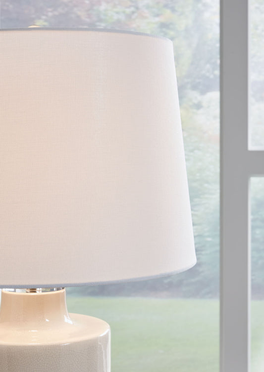 Cylener - Ceramic Table Lamp - Off White by Ashley – view 2