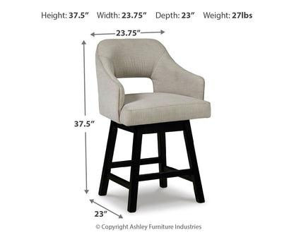 Tallenger - Upholstered Swivel Barstool (Set of 2) by Ashley – view 5