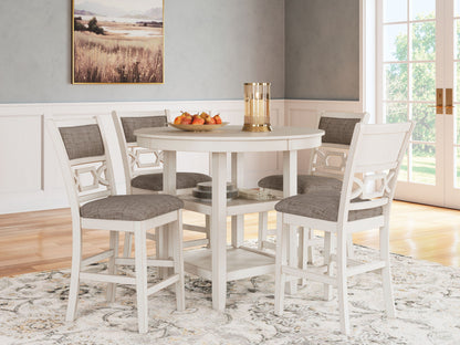 Erinberg - Dining Room Counter Table Set (Set of 5) - Antique White by Ashley – view 2