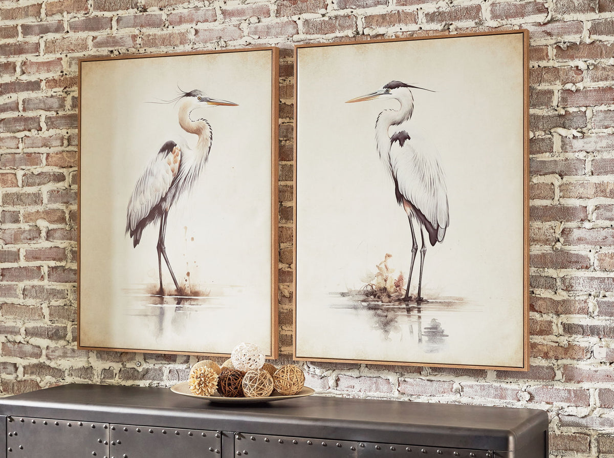 Aubinell - Wall Art Set (Set of 2) - Beige by Ashley – view 2