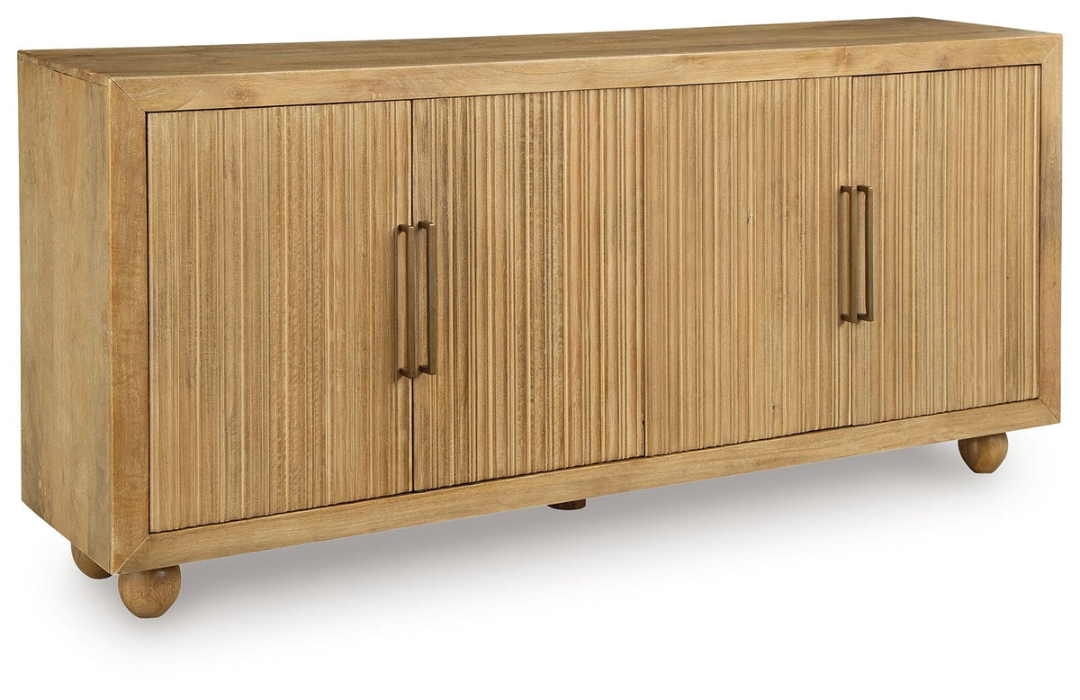 Niam - Accent Cabinet - Light Antique Beige by Ashley – Accent Cabinets