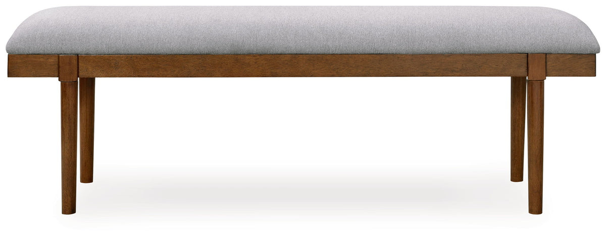 Lyncott - Large Upholstered Dining Room Bench - Gray / Brown by Ashley – view 2