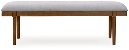 Lyncott - Large Upholstered Dining Room Bench - Gray / Brown by Ashley – view 2